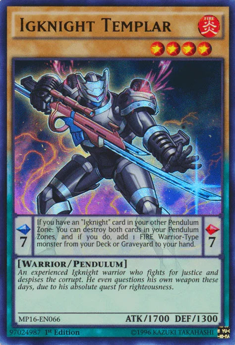 Igknight Templar [MP16-EN066] Ultra Rare