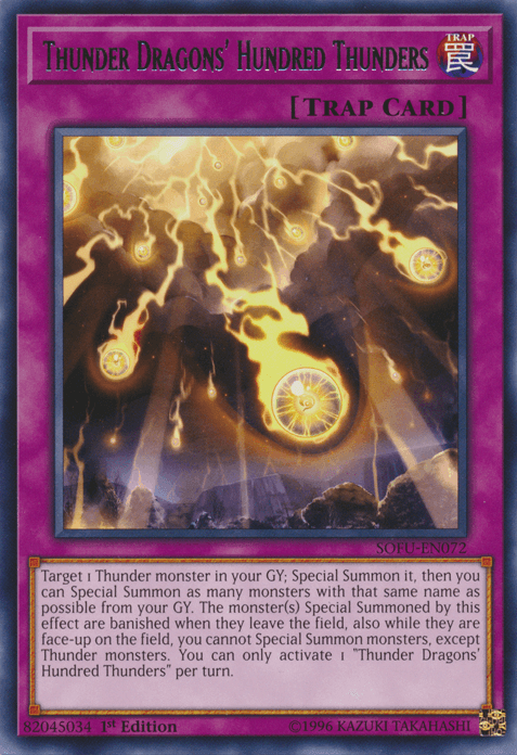 Thunder Dragons' Hundred Thunders [SOFU-EN072] Rare
