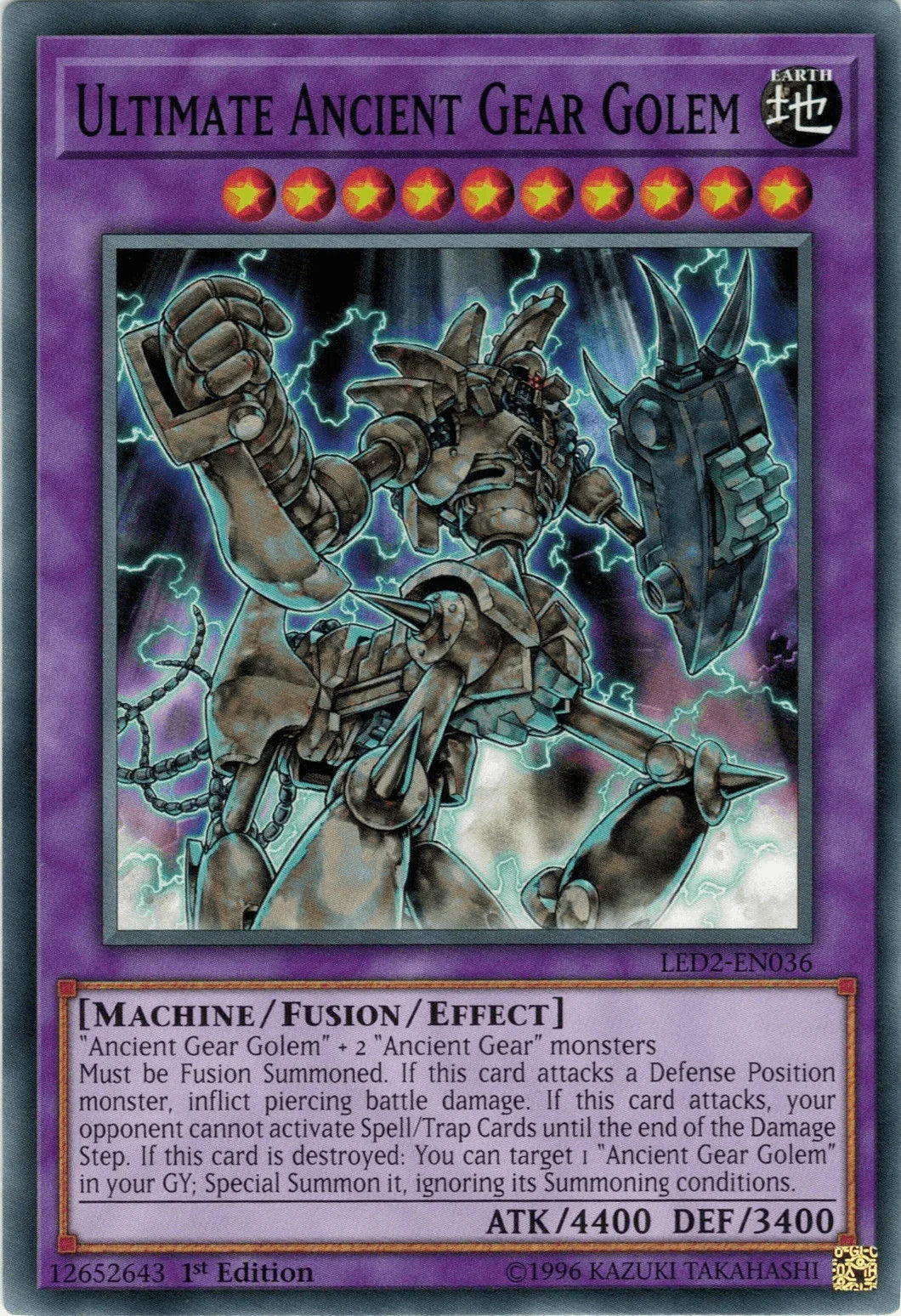 Ultimate Ancient Gear Golem [LED2-EN036] Common