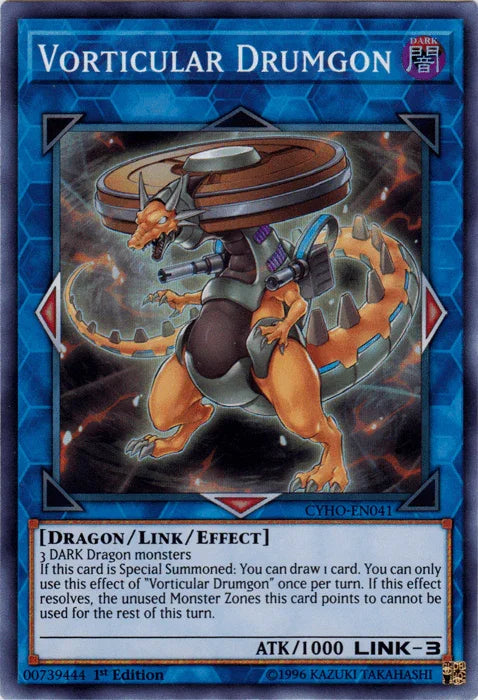 Vorticular Drumgon [CYHO-EN041] Super Rare