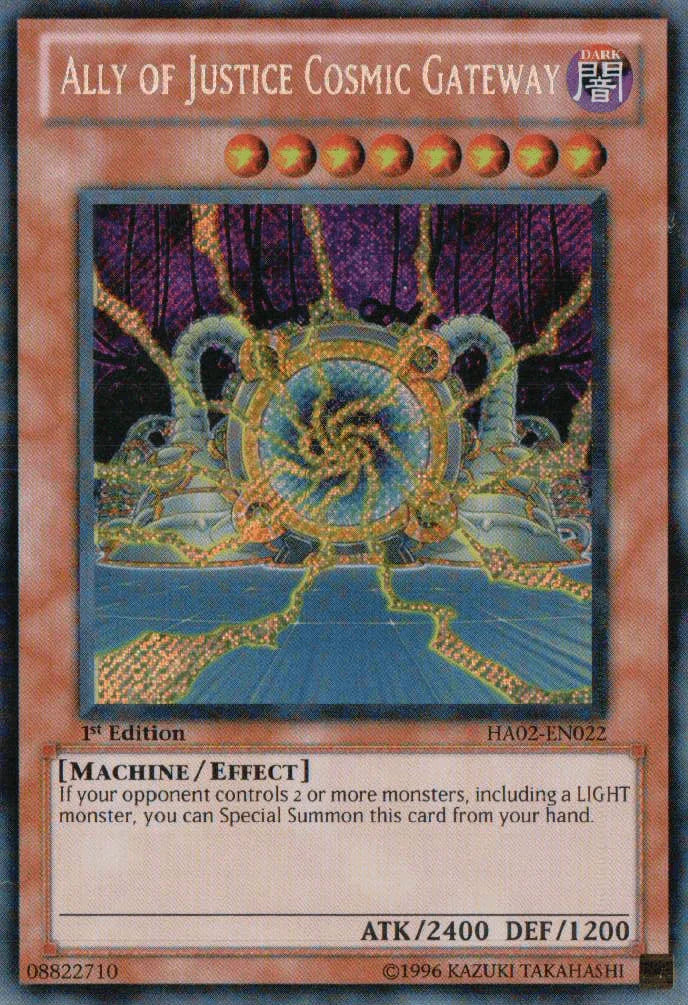 Ally of Justice Cosmic Gateway [HA02-EN022] Secret Rare