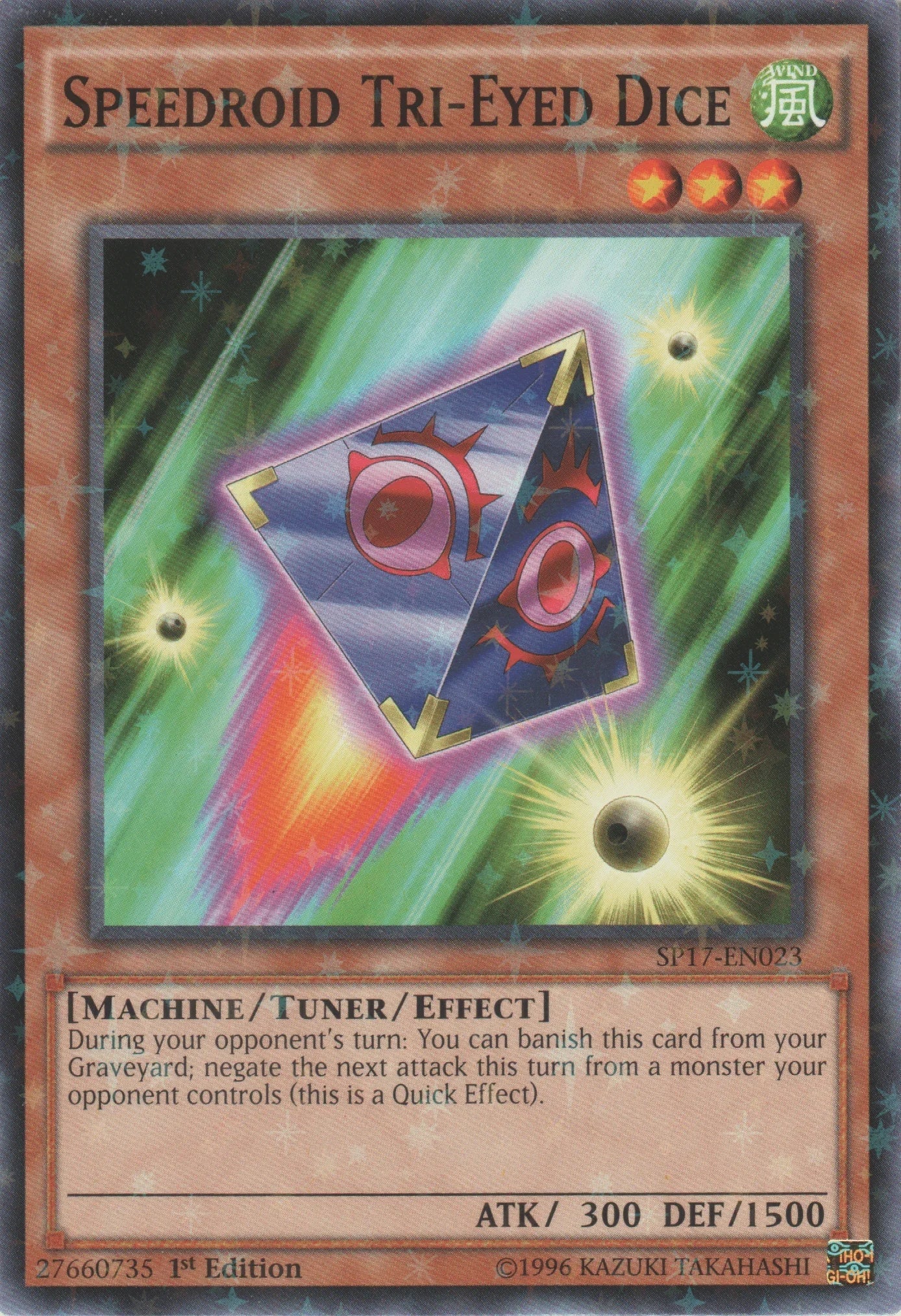 Speedroid Tri-Eyed Dice [SP17-EN023] Starfoil Rare