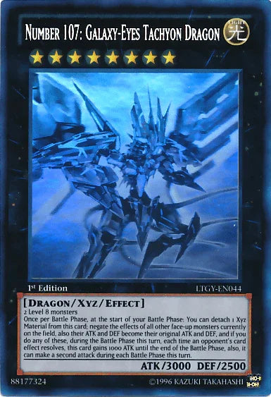 Number 107: Galaxy-Eyes Tachyon Dragon [LTGY-EN044] Ghost Rare
