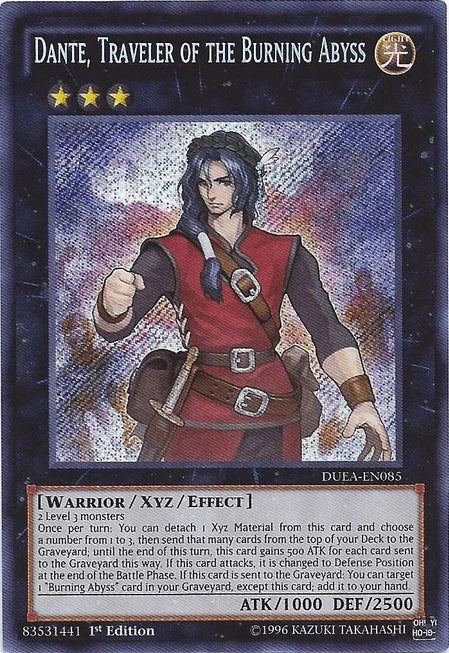 Dante, Traveler of the Burning Abyss [DUEA-EN085] Secret Rare
