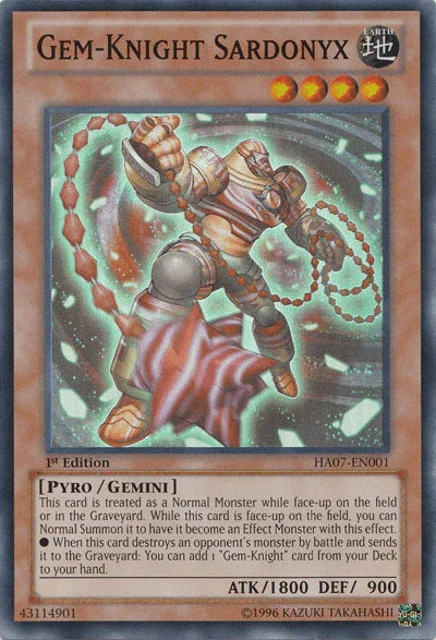 Gem-Knight Sardonyx [HA07-EN001] Super Rare