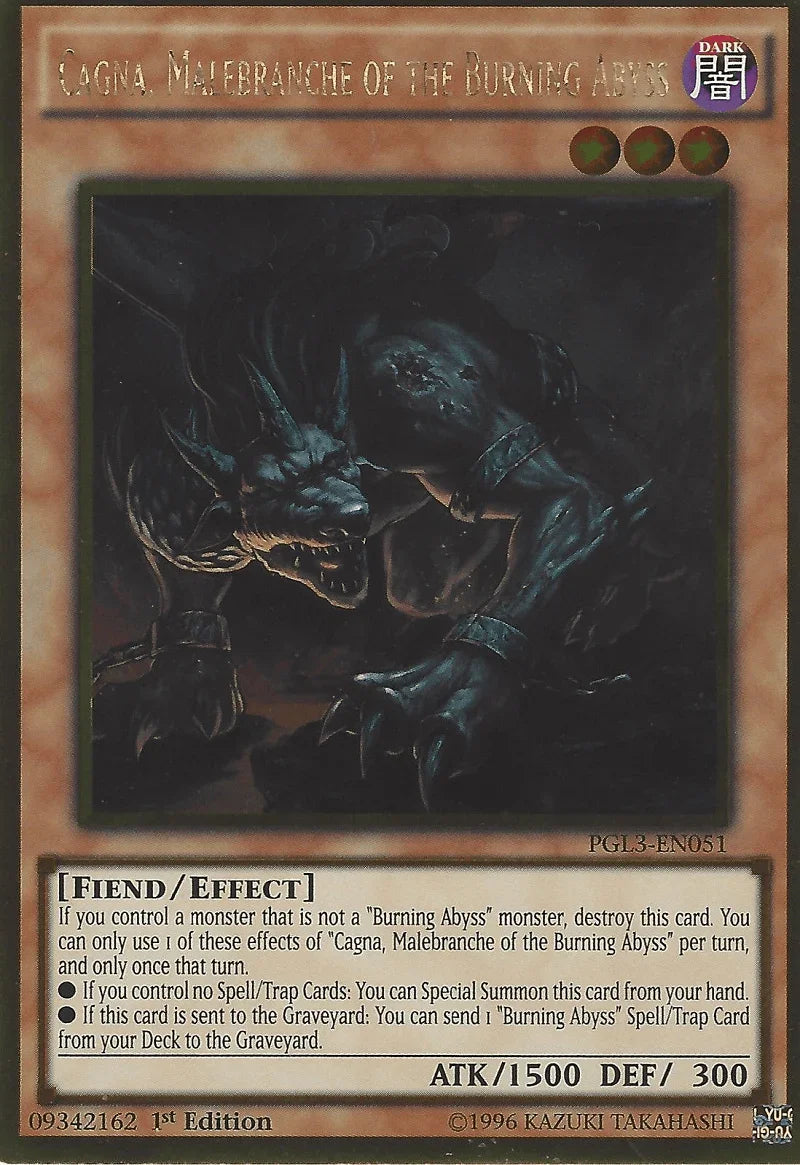 Cagna, Malebranche of the Burning Abyss [PGL3-EN051] Gold Rare