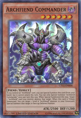Archfiend Commander [CT11-EN006] Super Rare