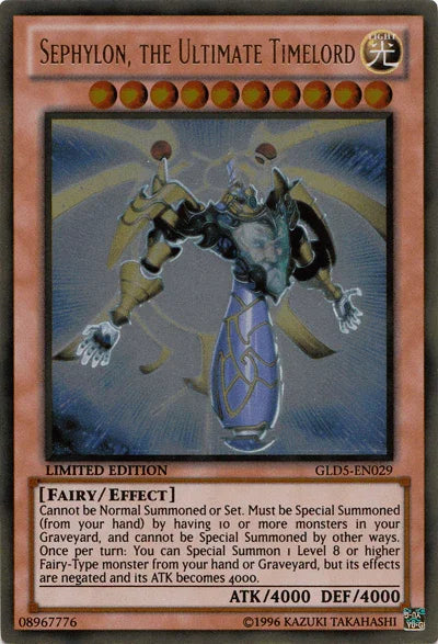 Sephylon, the Ultimate Timelord [GLD5-EN029] Gold Rare