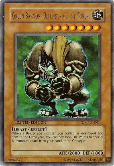 Green Baboon, Defender of the Forest [JUMP-EN014] Ultra Rare