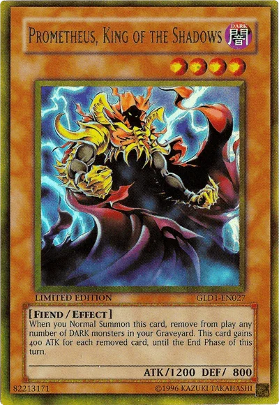 Prometheus, King of the Shadows [GLD1-EN027] Gold Rare