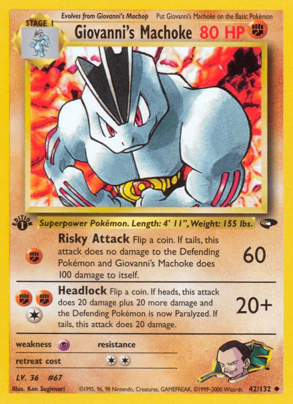Giovanni's Machoke (42/132) [Gym Challenge 1st Edition]