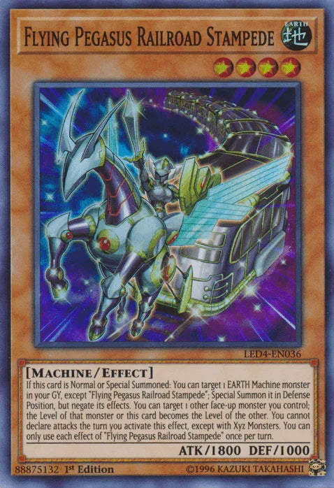 Flying Pegasus Railroad Stampede [LED4-EN036] Super Rare