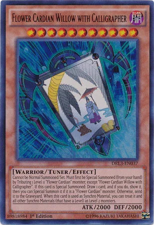 Flower Cardian Willow with Calligrapher [DRL3-EN037] Ultra Rare